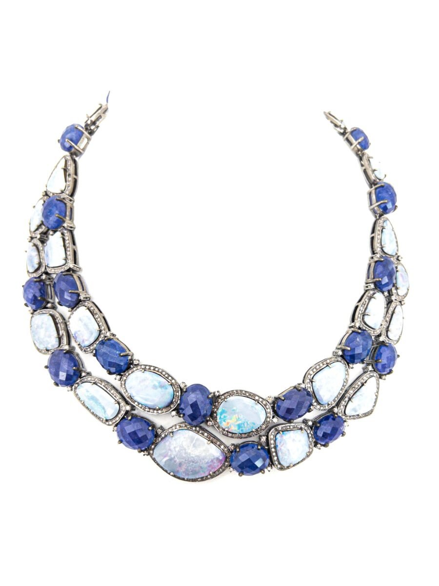 Opal and Tanzanite Necklace