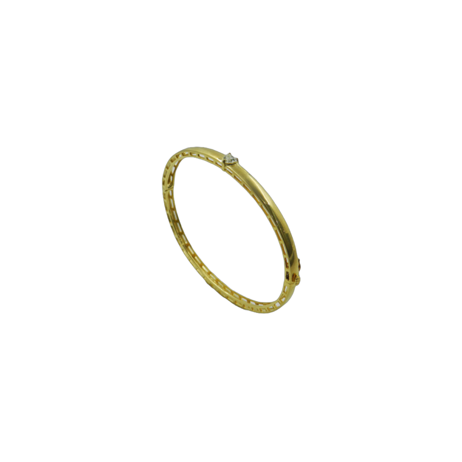 Diamond Heart Bangle
