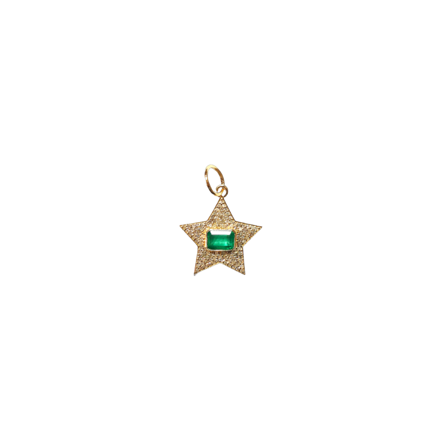 Emerald Octa Star Pendant