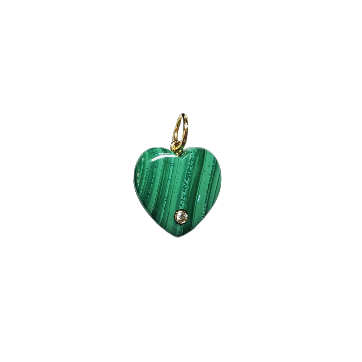 Stone Heart Necklace in Malachite main image 1