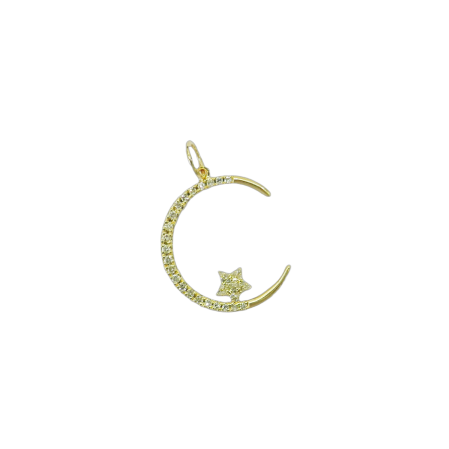 Moon and Star Pendant