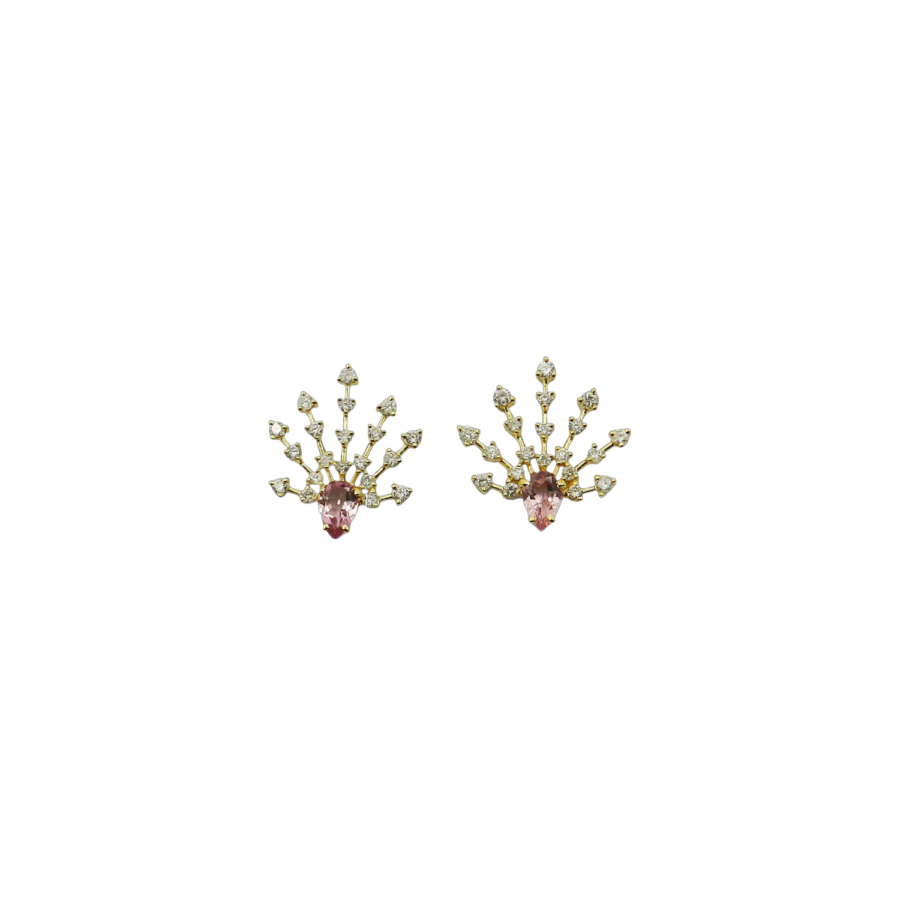 Pink Tourmaline Pear Tops