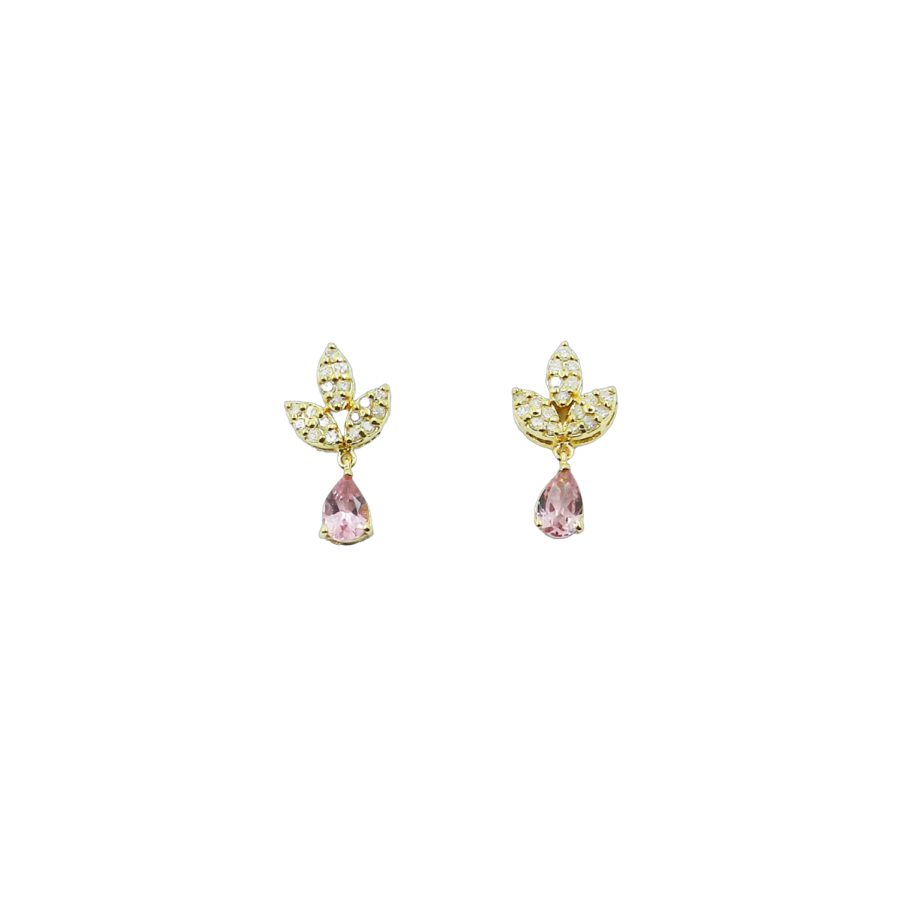 Pink Tourmaline Pear Tops
