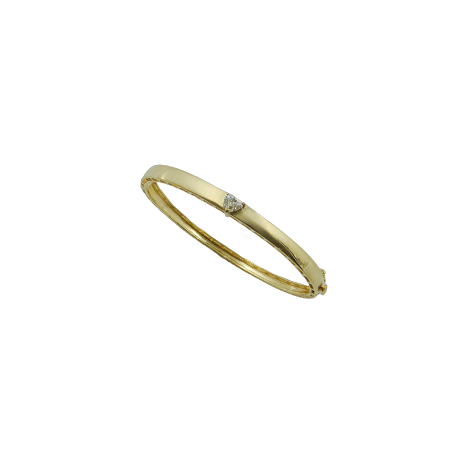 Diamond Heart Bangle