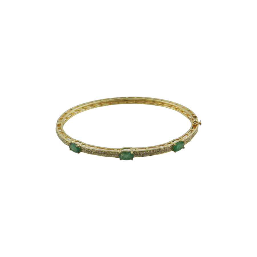 Emerald Oval Bangle