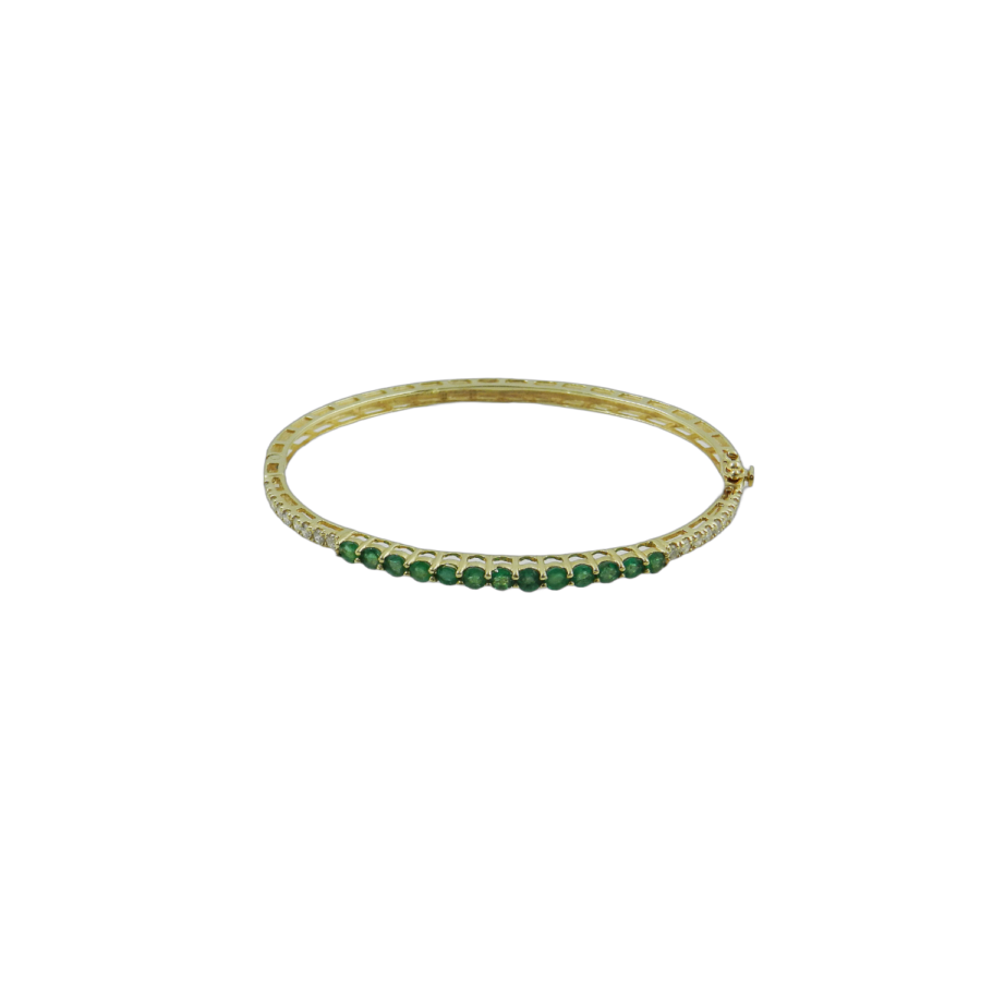 Emerald Round Bangle