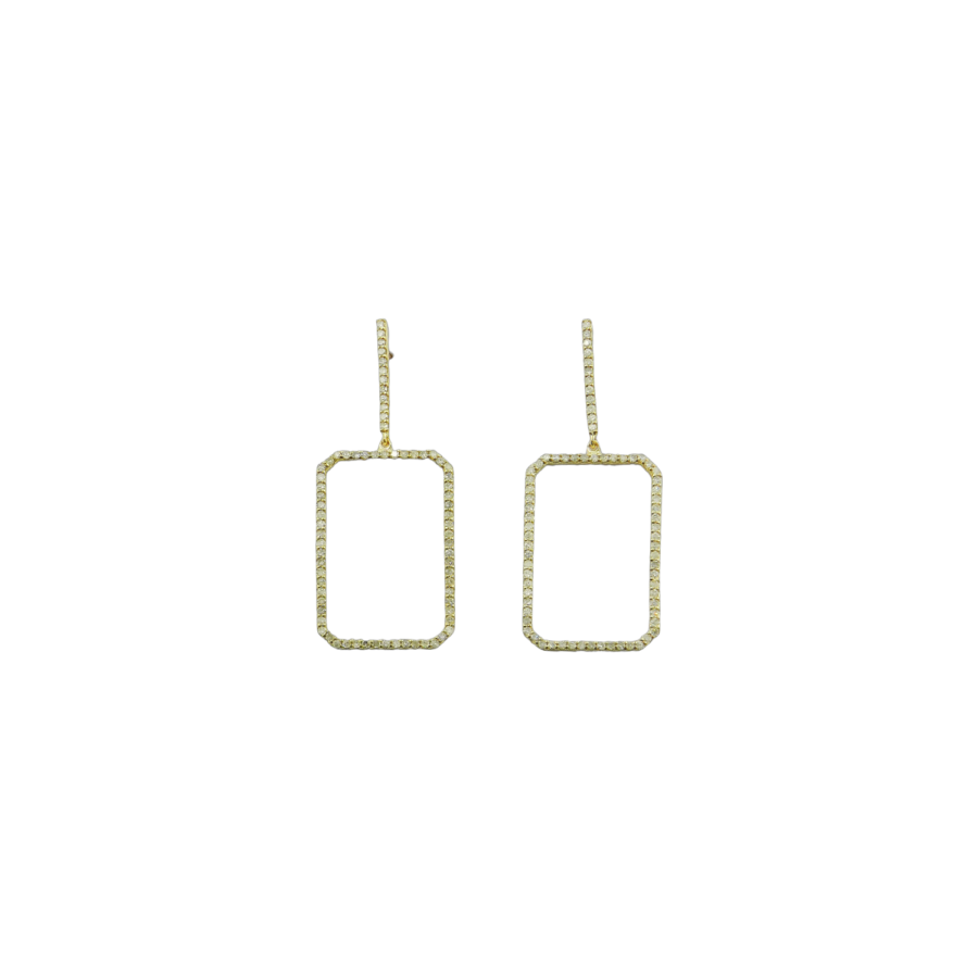 Hollow Octa Diamond Earring